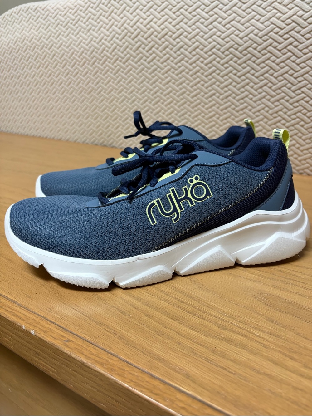 Ryka Navy and Lime Athletic Sneakers